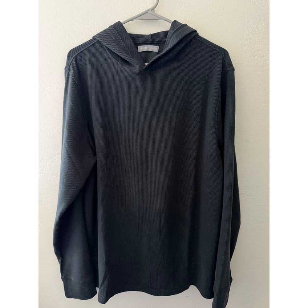 Geoffrey Beene Men’s Hooded Long Sleeve Tee Black — Size Large — NWT